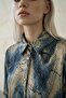 My Fashion Women's Abstract Patterned Velvet Woven Shirt - 5