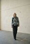 My Fashion Women's Abstract Patterned Velvet Woven Shirt - 6