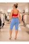 Women's Capri Pants with Elastic Waist and Tie-Up Leg Detail - 2