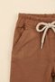 Boys' Woven Jogger Pants with Elastic Waist and Tie Detail - 2