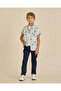 Boys Blue Printed Shirt and T-Shirt 2 Piece Set - 3