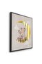 Teddy Bear Sitting on Gold Moon Kids Wall Art | Portrait Framed Canvas Print with Gold Foil Embossed | Luxury Islamic Decor for Kids Room - 3