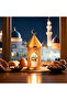 زينة رمضان، حامل شموع على شكل هلال، حاملات شموع زخرفية ذهبية لحفلات العيد ورمضان وحفلات الزفاف وتزيين طاولات المناسبات - 6