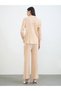 Beige Textured Cotton Shirt and Pants Co-Ord Set - 5