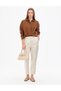 Brown Oversize Long Sleeve 100% Linen Shirt 50321208-Vr029 - 4