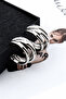 Silver Multiple Hoop Earrings Women's Stylish Design Earrings - 3