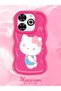 Infinix Smart 8 Plus Compatible Case Camera Protector Red Silicone Couple Phone Case Kitty Pattern - 2