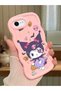 iPhone Se 2020 Compatible Case Camera Protector Pink Silicone Couple Phone Case Cartoon Pattern