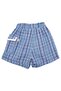 100% Cotton Plaid Woven Blue Summer Unisex Baby Shorts - 4