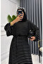 Women's Basic Striped Wide-Sleeve Skirt Suit