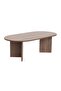 Sable Modern Oval Wooden Center Table – Minimalist | Premium Wood Material |119 x 60x 42 CM - Walnut - 4
