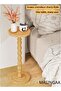 2pcs Solid Wood Coffee Table, Small Side Table for Small Spaces, Drink Table, Sturdy Wooden Base End Tables for Living Room, Bedroom, Corners, and Office, Natural - 5