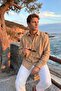 Jora Premium 100% Cotton Linen Regular Fit Mink Men's Shirt - 4
