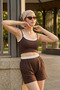 Women's United Strappy Double Crop Shorts Set - 4