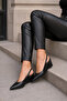 Women's Black Wedge Heel Stiletto 8.5 cm Comfortable Full Mold. - 7