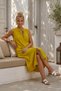 Mustard Color Straight Collar Sleeveless Buttoned Pocketed Casual Muslin Woven Dress 113 60 - 6
