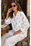 Olive Breeze Nakışlı Oversize Gömlek - 4