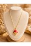 Women's Red Mushroom Necklace - Minimalist Figured Thin Chain Necklace - Luck Necklace - 4