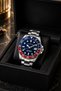 Red Blue Detailed Calendar Men's Wristwatch - 2