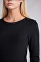 تي شيرت أسود بأكمام طويلة وياقة دائرية من Slim Fit Basic Modal I0335AX26AU - 4