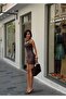 Women's Baguette Stone Strap Mini Dress - 4