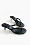 Livy Black Round Toe Flip Flops for Women - 3