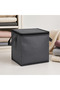 Mini Storage Bag Anthracite 25X25X25 cm Zippered Foldable Socks Sweater Towel Storage Bag - 5