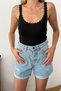 Women's Strappy Lace Detailed Athlete Top Black - 26Y 6924 - 2