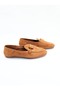 Women's Genuine Leather Ballerinas Tan - 2