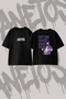 Billie Eilish_22 Design Printed Oversize Crew Neck T-Shirt Black