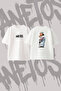 Central Cee_12 Design Printed Oversize Crew Neck T-Shirt White