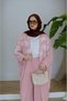 Tulle Floral Embroidered Bat Sleeve Linen Suit - 3