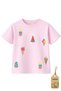 Girls' T-Shirt Set - Girls' Printed Short Sleeve Cotton Anti-Sweat 4-Piece T-Shirt Set (Ages 6-9) - 4