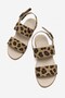 Buckle-Strap Double-Strapped Women's Sandals Leopard - 5