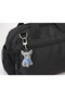 Cute Grey Dog Charm Keychain Plush Figure Gift Bag Accessory - 2