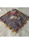 Handmade Needlework Writing, Scarf, Yemeni, Mevlit Cover, Head Cover, 4 Sides Embroidered, 100% Cotton, 100*100cm - 2
