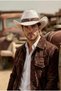 Men's Internally Adjustable Metal Buckle Patterned Cowboy Hat Trilby Hat - 3