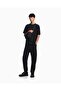 Men's Regular Fit Round Collar Micro Eagle Embroidered Soft Cotton Jersey Fabric Short Sleeve Black - 2