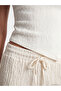 Lcw Vision Beige Women's Textured Shorts with Elastic Waist - 3