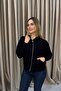 Women's Relaxed Fit Zippered Hooded Sweatshirt - 3