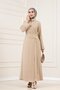 Skirt with Buckle Detail Tuğba Double Set-Beige - 2