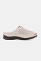 Women's Gray Genuine Leather Flat Sole Closed Front Daily Slippers - 5