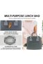 -Insulated Lunch Bag with 304 Stainless Steel Bento Lunch Box – 4-Compartment Leak-Resistant Food Container with Stainless Steel Cutlery Set - 3