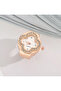 Luxury Clover Dial Finger Watch Women Adjustable Quartz Ring Watch Crystal Clover - 7