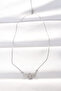316L Steel Silver Color Zircon Stone Heart Wing Necklace - 2