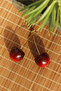 Gold Color Cherry Model Women's Earrings