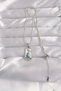 316L Steel Silver Color White Enamel Girl Figure Tarot Necklace - 2