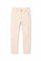 Boy's Beige Slim Fit Canvas Trousers - Adjustable Waist Cotton Chino Cream