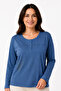 New Season Simple Pattern Round Neck Lycra Mother Combed Cotton Blouse 6484 - 3