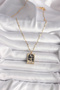 316L Steel Gold Color Zircon Stone Moon Figured Tarot Model Women's Necklace - 2